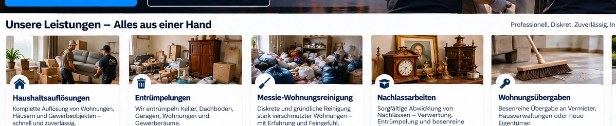 Beispielhafte Haushaltsauflösung und Entrümpelung